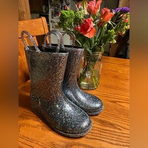 Western Chief Sparkly Glitter Rain Boots Kids size 2